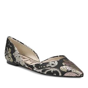 Sam Edelman Black Rodney Brocade D'Orsay Pointed Toe Flats Size 9